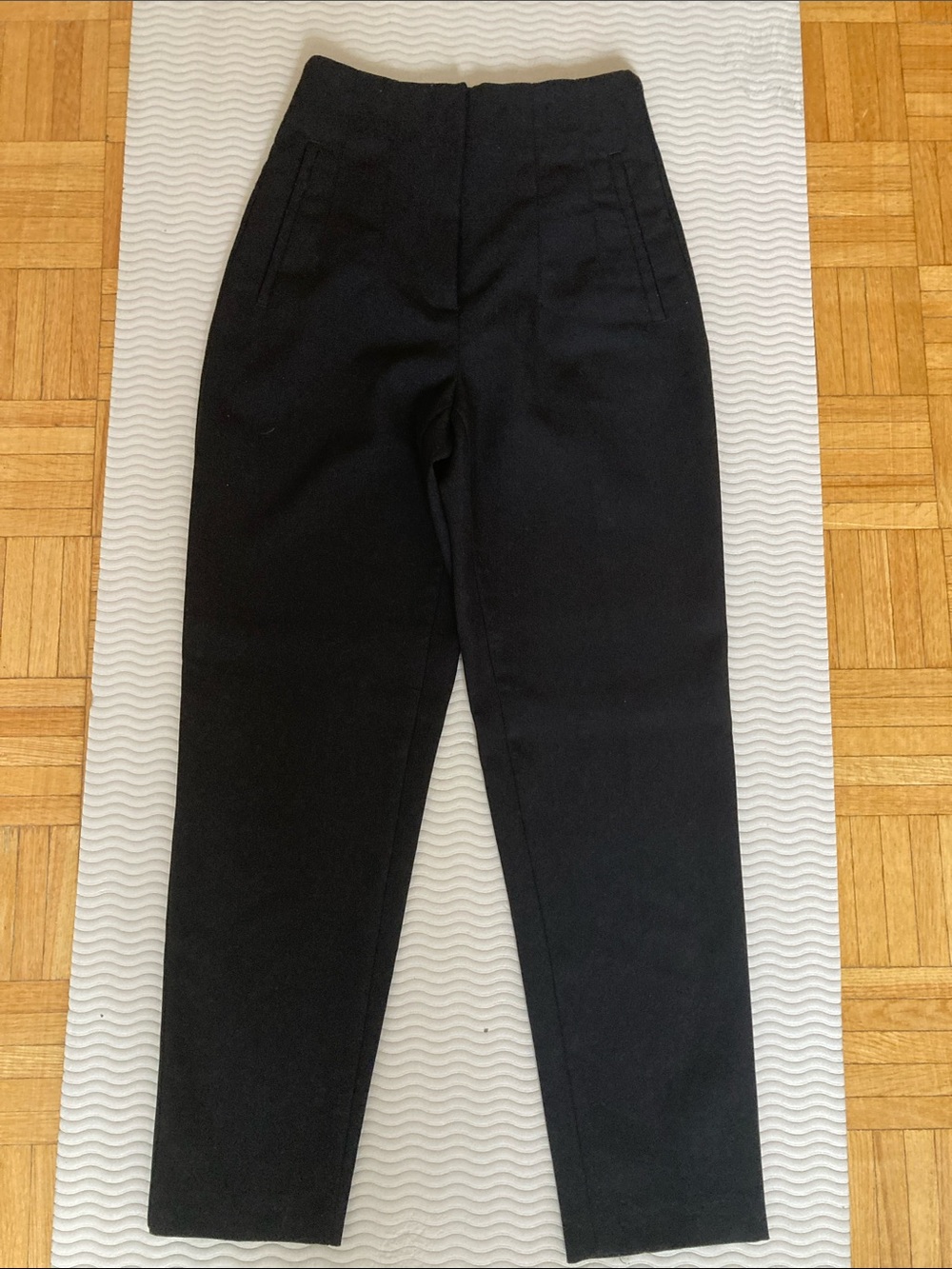 Zara Black High-Rise Trousers
